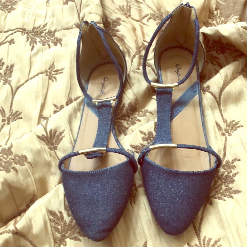 Denim flats